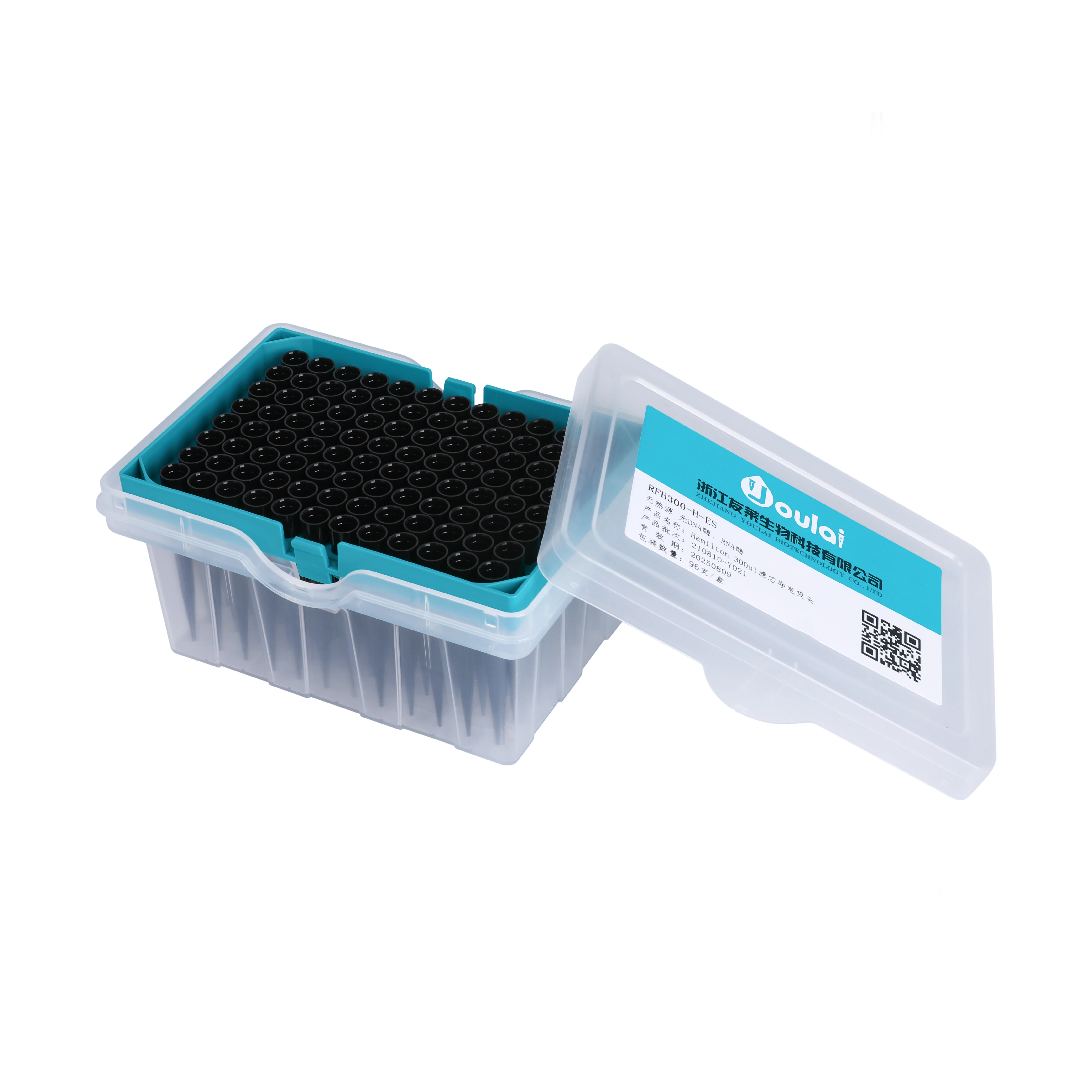 Laboratory Medical Hamil tons Conductive Pipette Tips Long Style with Filter 300UL Micropipette