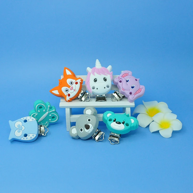 2021 Hot Sell Baby Pacifier For Baby Bottle Nipple Dummy Holder Case Silicone Chain Soother Clip