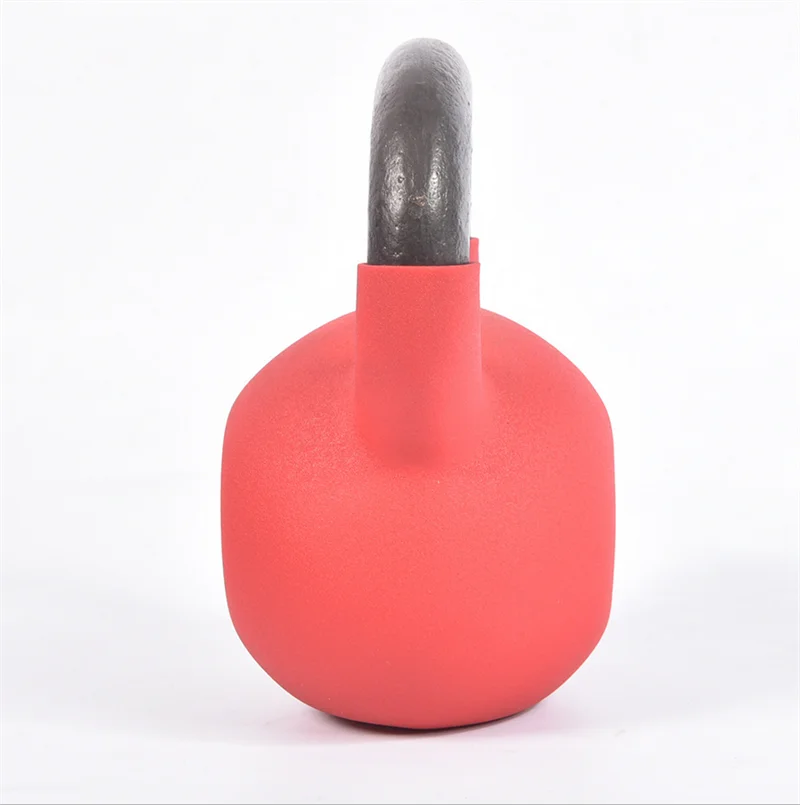 Plastic dipped Kettle Bell Fitness Equipment powder frosted Kettlebell Portable  Cast Iron