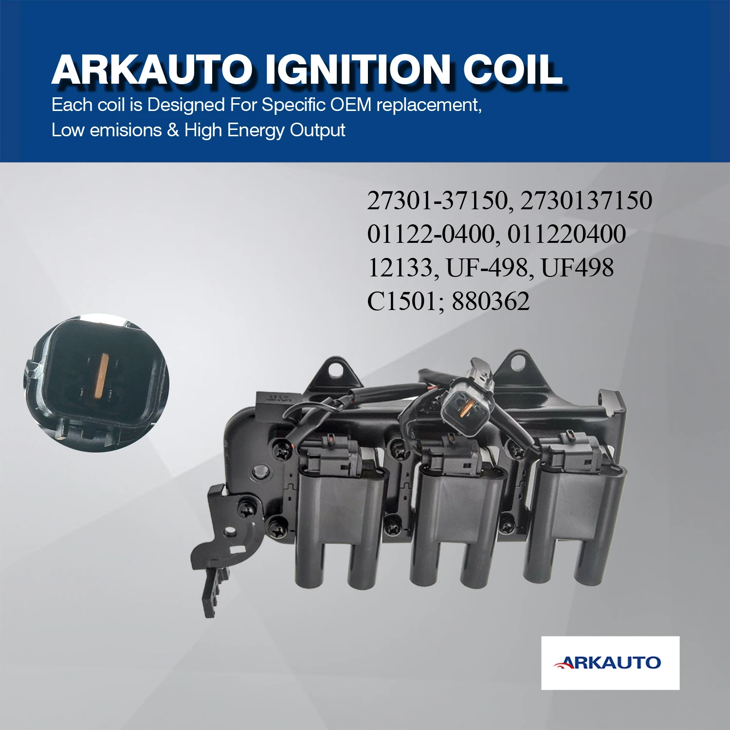 IGNITION COIL 27301-37150 2730137150 UF-498 UF498 C1501 FOR HYUNDAI Coupe Sonata Trajet Santa FE Tucson KIA Sportage 2.7 G6BA