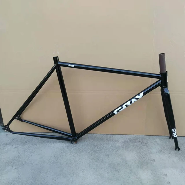 Fixed Gear Bike Frame CR-MO Steel single speed Bicycle Frameset With steel Fork  track bike frame fixie bicycle frame part