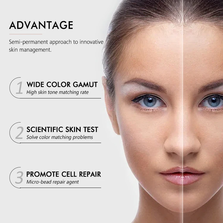 Private Label Permanent Makeup Removal Erasable Stretch Marks Therapy YD Skin Camouflage Color Set for Scar Cover Repair