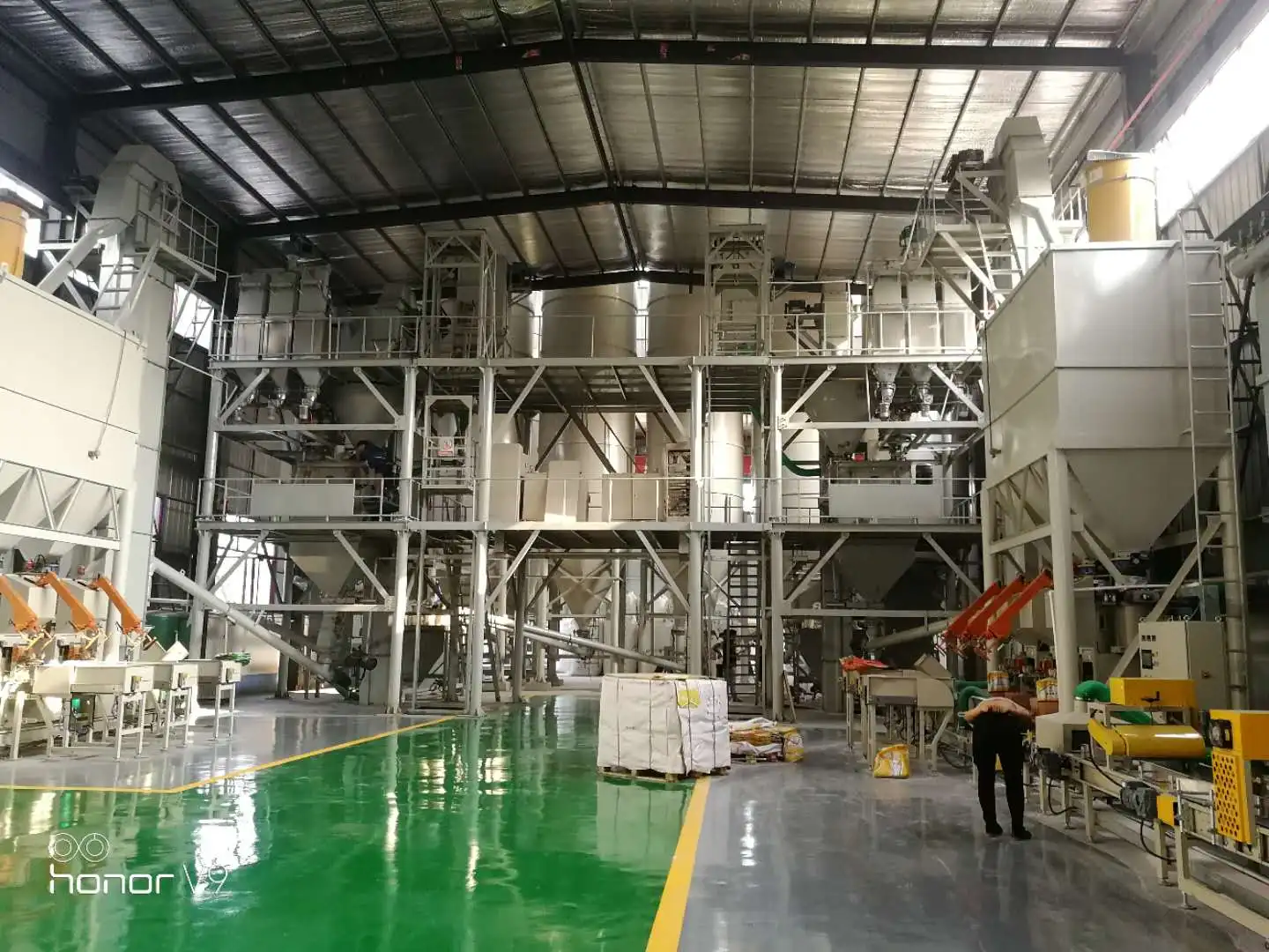 Tile bonding adhesive self-leveling mortar making machine cement glue/putty powder dry mix mortar mixer production line