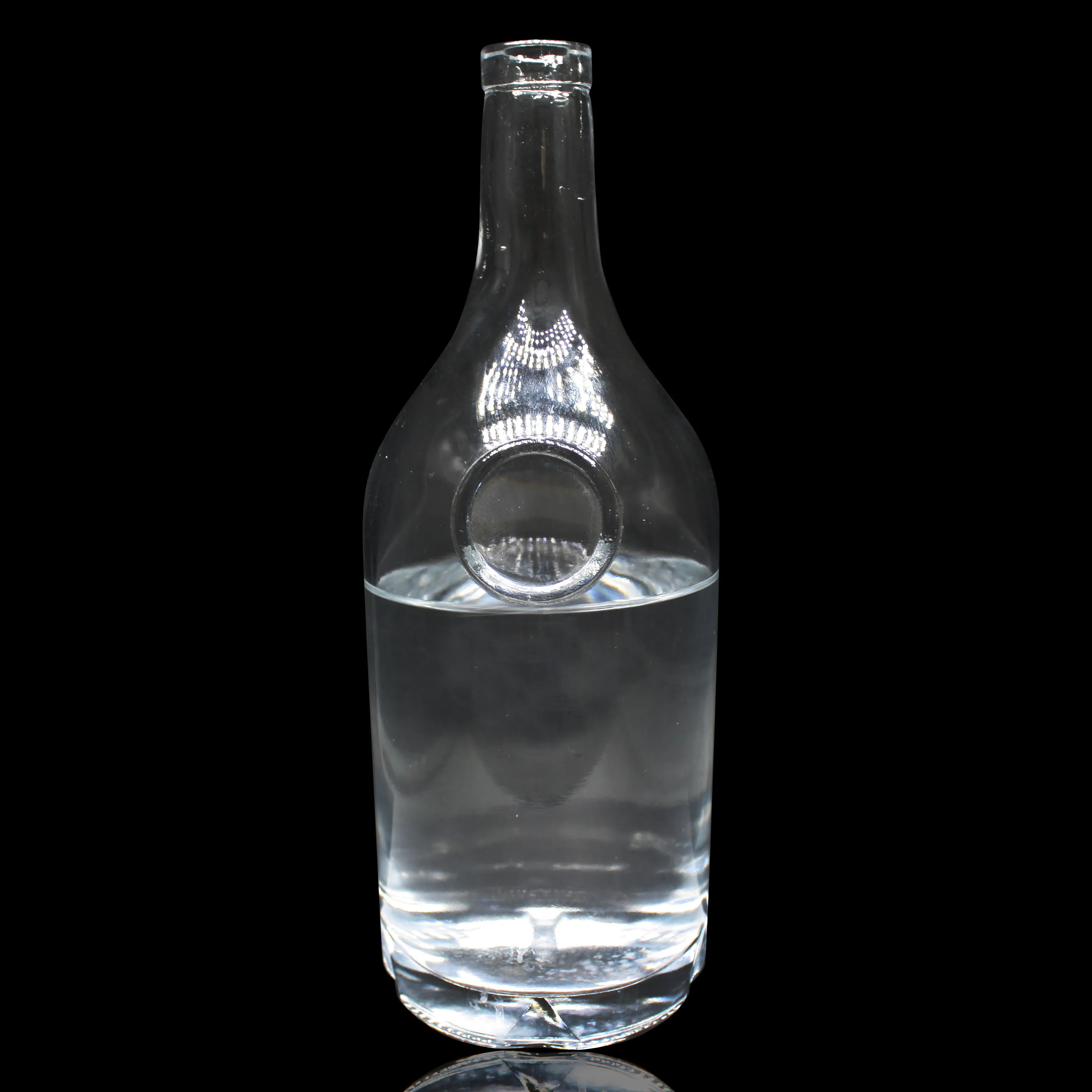 1000ml 1L Round Vodka Wine Glass Bottle Spirit Glass Bottle Flint Glass Material VODKA Accept