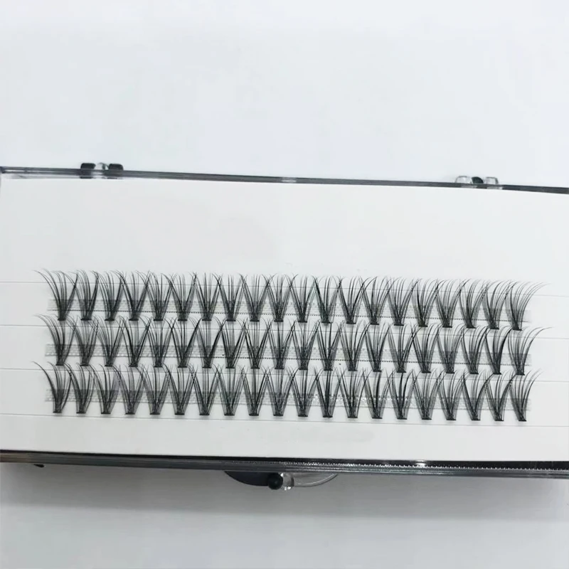0.07mm Heat bonded 20D Cluster Lashes  Premade Volume Fan Lashes Private Label Eyelash Extension Eyelash Manufacturer