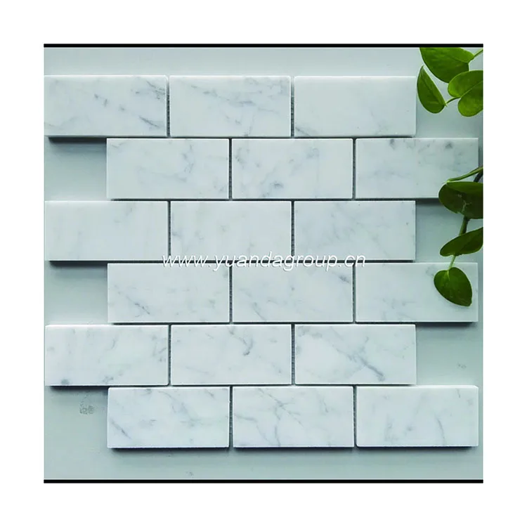 White marble simple kitchen backsplash tiles mosaic