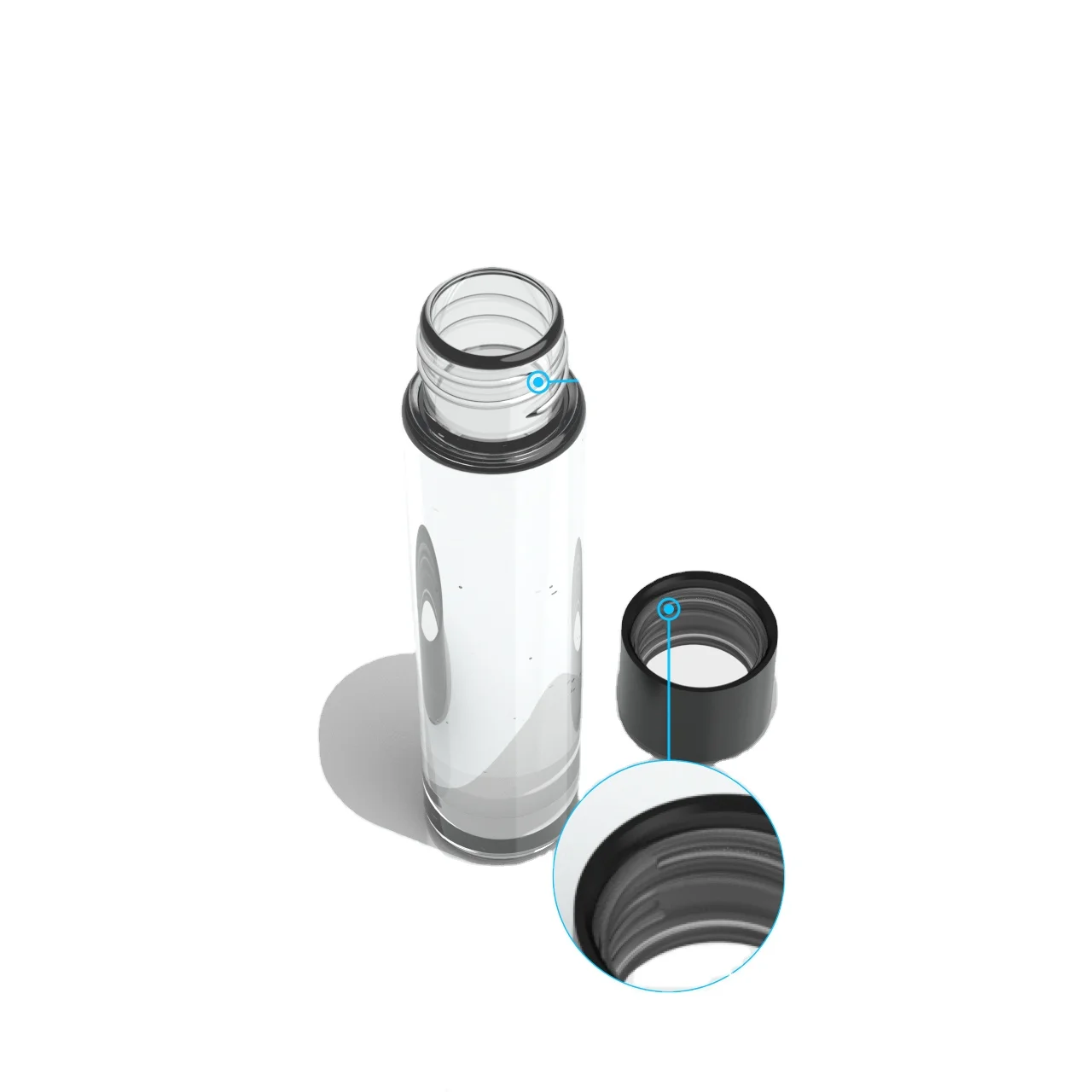 1G 1.5g classic glass pre tube with custom printed stickers CR packaging tube with child resistant screw lid