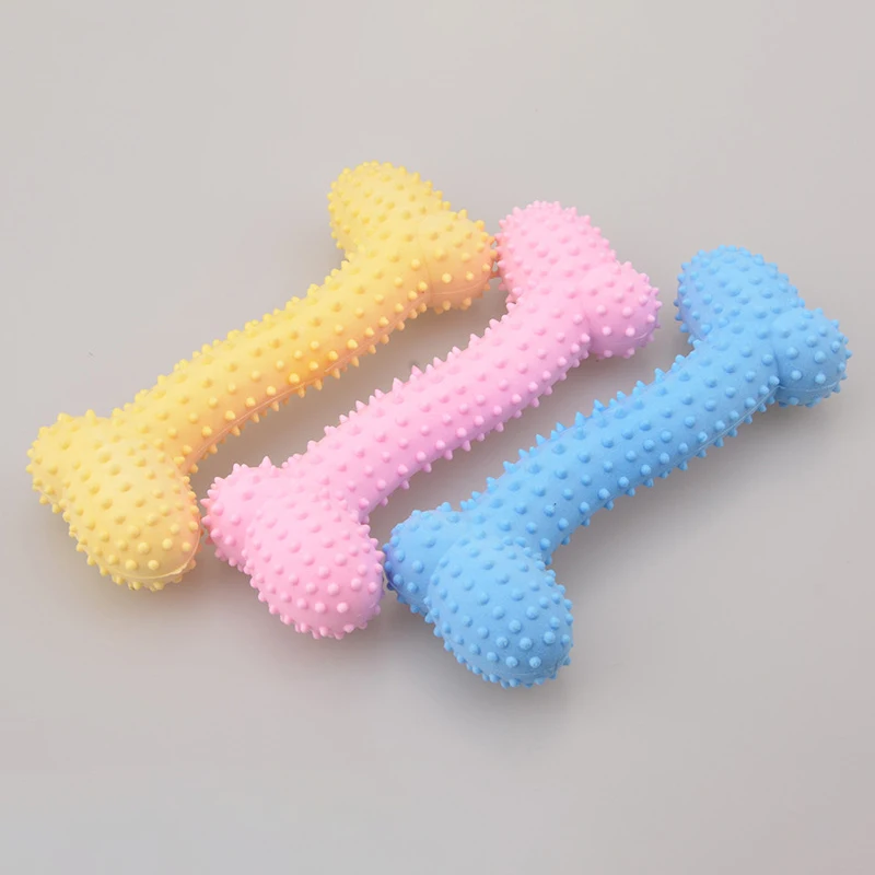dog chew toy dogs bone dental care teeth cleaning eco friendly durable rubber dog toys