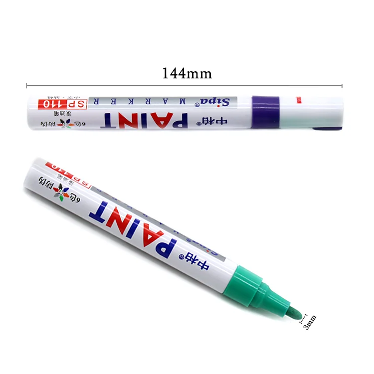 Hot Selling  Permanent White Paint Marker Pen Waterproof Paint Markers Paint Pen for Car Tyre Tread Painting Industrial Drawing