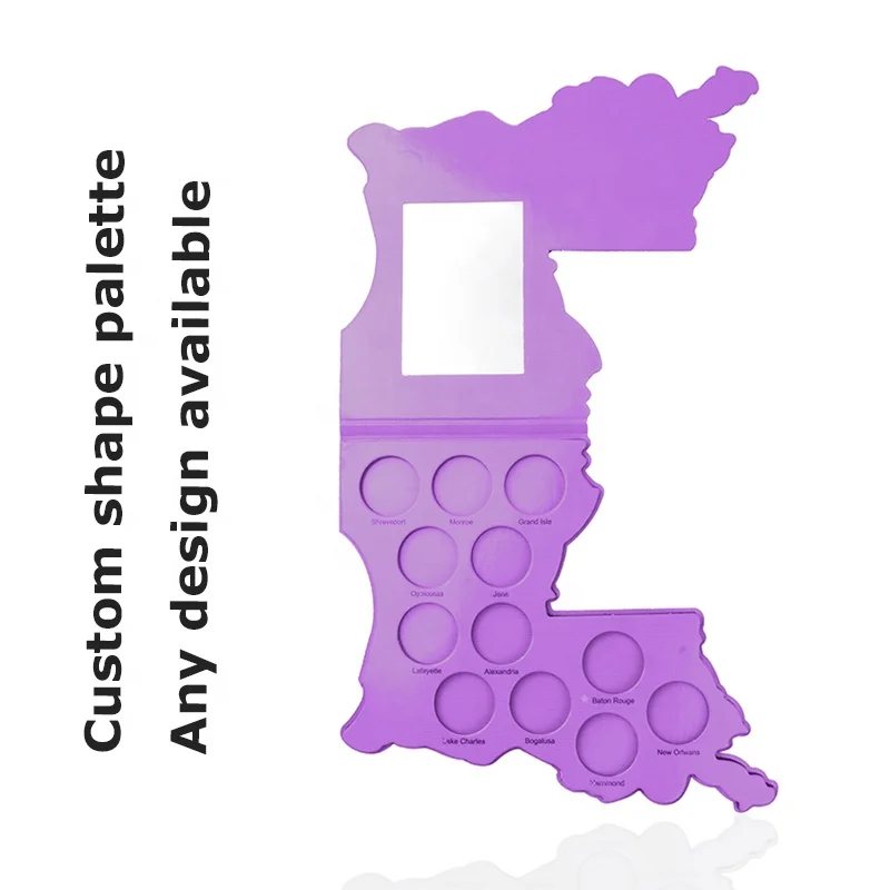 OEM Any Shape  Makeup Eye Shadow Pallete Private Label Custom Eyeshadow Palette