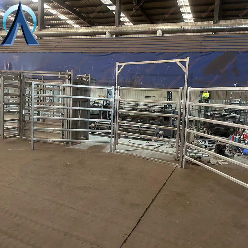 Selling European Style Metal Galvanized Steel Pipe Cattle Fence Panels Livestock Horse Panel Farm Use Hot Dip PVC Fence
