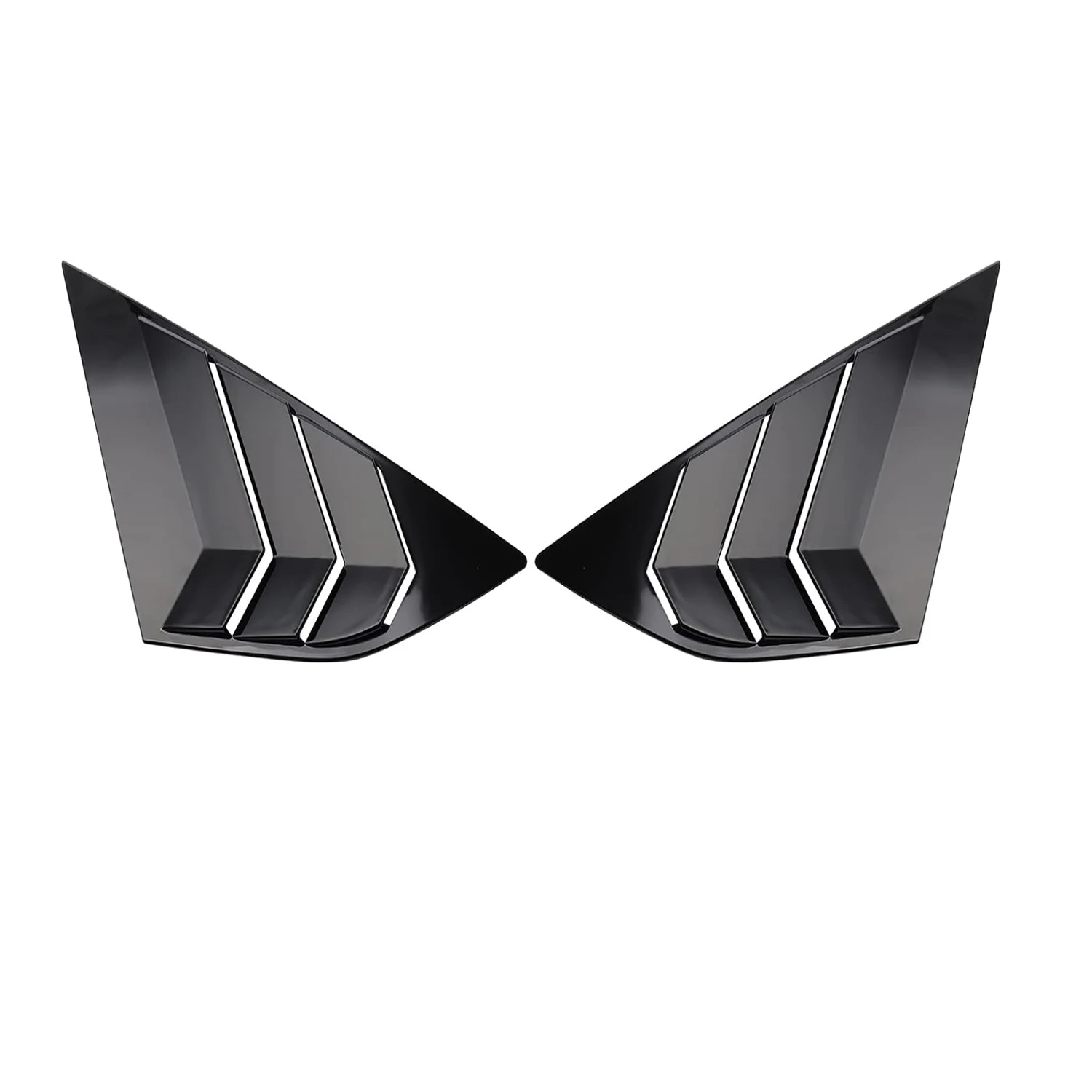 Matte Black Rear Window Louvers For Ford Focus Fiesta MK7 2012-2018