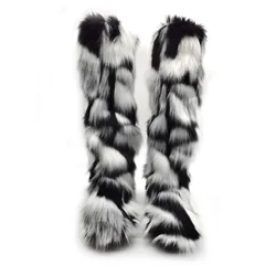 winter warm women thigh high boots mongolian long lamb fashion  fur sheep snow boots