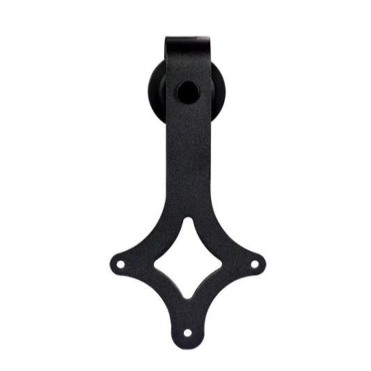 Top Selling SJ2010 Carbon Steel Double Sliding Barn Door Hardware Kit with Long Track for Wooden Door