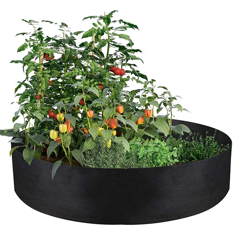 Farm nursery planter grow bag tree seeding pot fabric pots raised garden bed with net