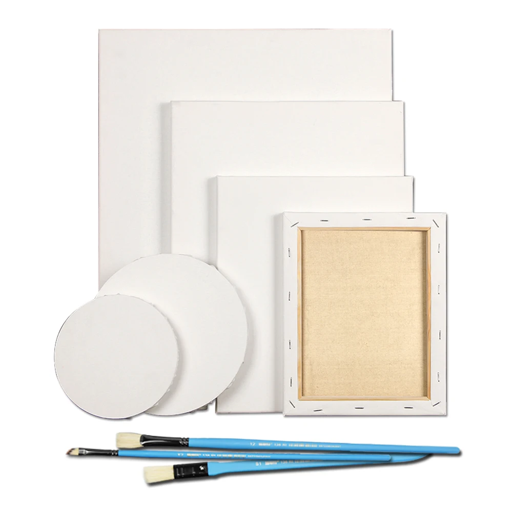 Limited Time Huge Discount 8*10 Inch Pine Frame 100% Cotton White Blank Canvas Custom Shape Blank Stretch Canvas For Wholesale