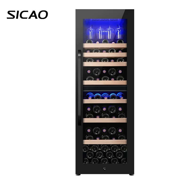 iceless wine cooler invertere fridge wine refrigerator parts For hotel glass doors for wine/beverage coolers