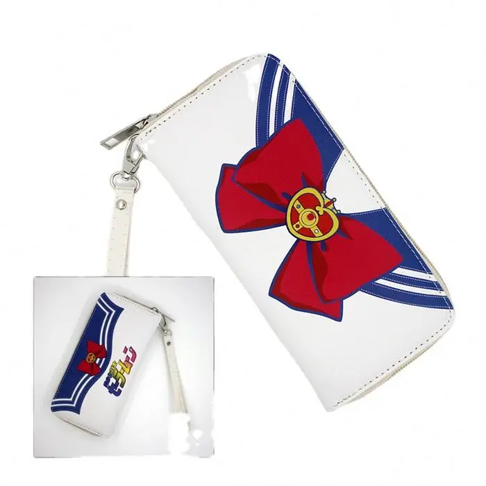 Pretty Soldier Sailor Moon Japanese Cartoon PU Zipper Long Purse Anime Wallet