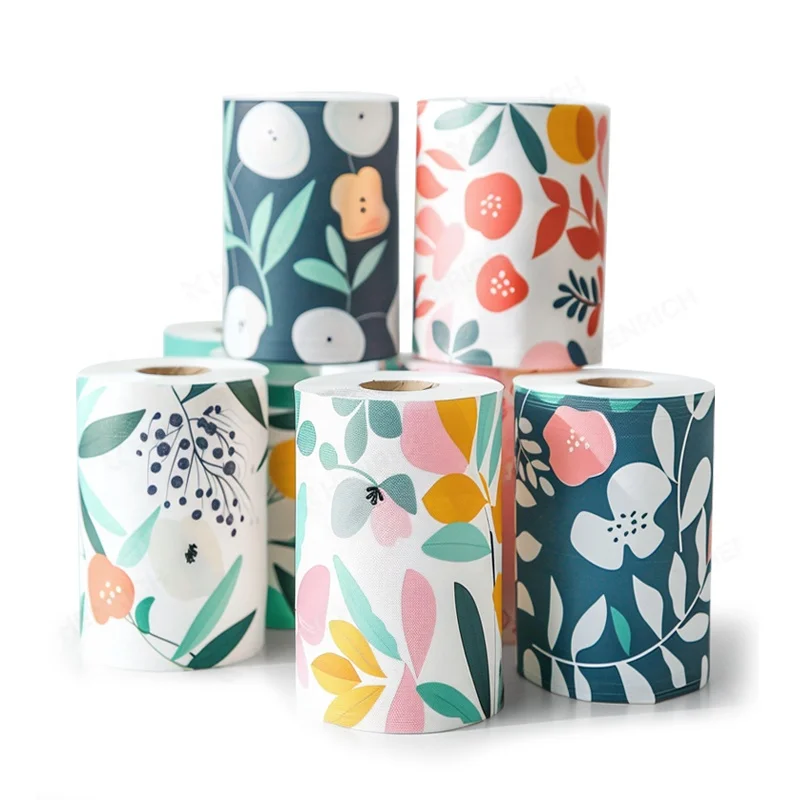 HENRICH Wholesale hand towel 25x25cm Core bamboo Pulp disposable cleaning towels