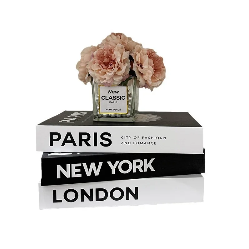 2022 Fashion INS Style Photography Props Designer Faux Coffee Table Book Luxury Hardcover Decorative Books For Home Decor