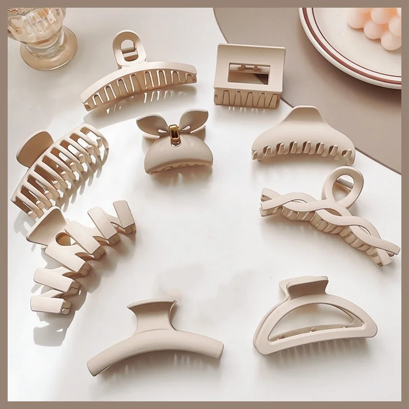 Matte Extra Large Rectangle Hair Clips for Women Oversized Plastic Claw Clips for Thick Long Hair Non-Slip Hair Accessories