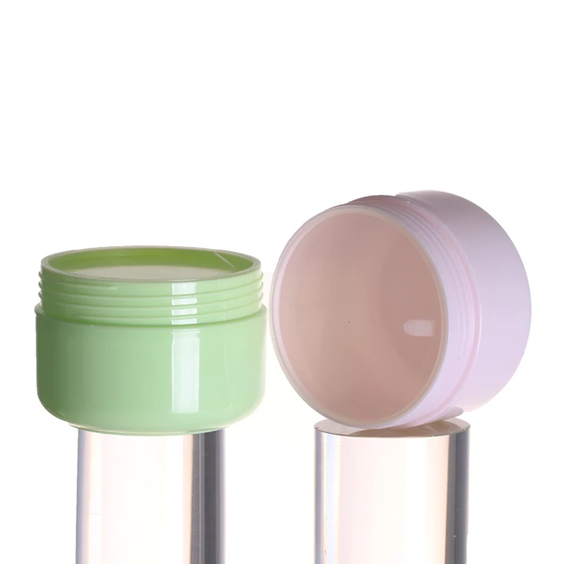 20g 30g 50g 100g 150g 250g custom skin care plastic round food empty black square jars