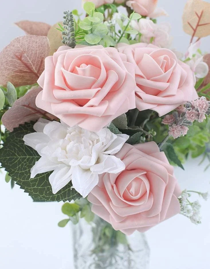 Bridal Hand Holding Artificial Flower Wedding Bouquet Rose Party Decorations Artificial Flower