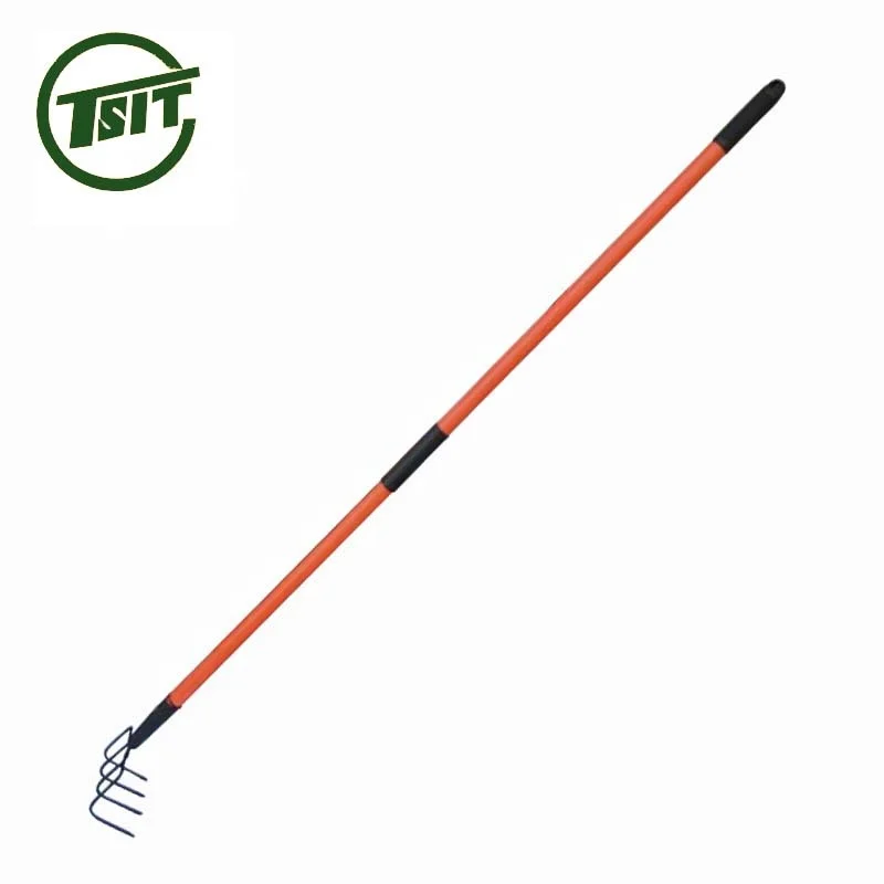 Long fiberglass handle garden steel iron rakes