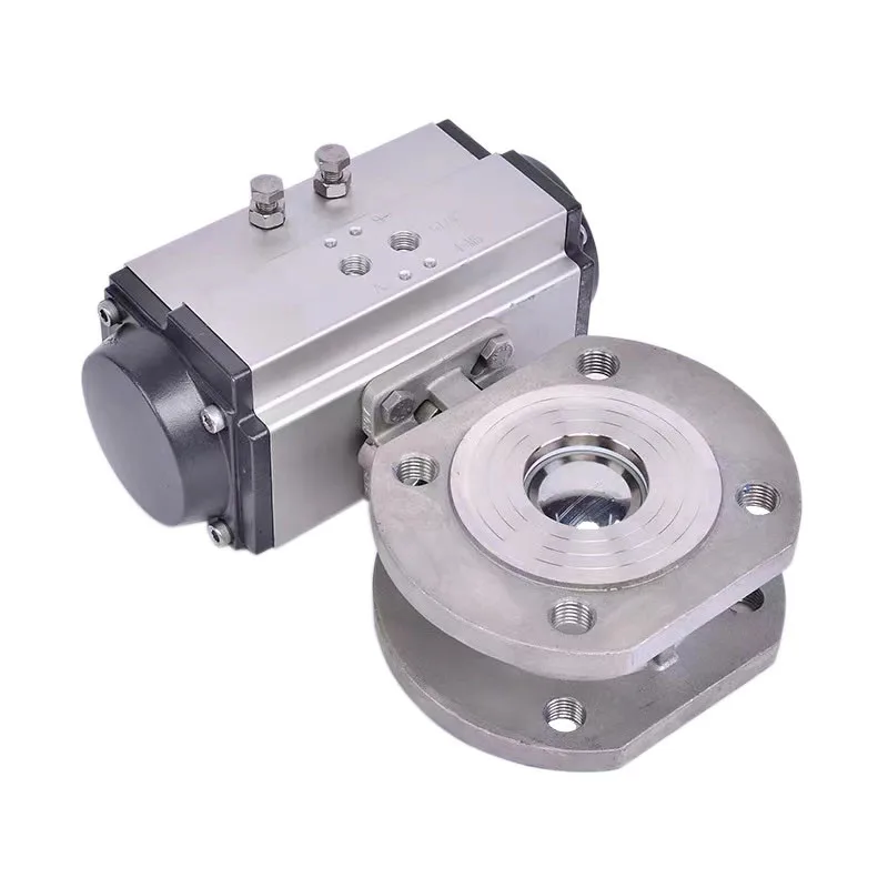 OGV Air Actuated Valve Ansi Standard Flanged 1/2 Inch Ball Valve With Pneumatic Actuator