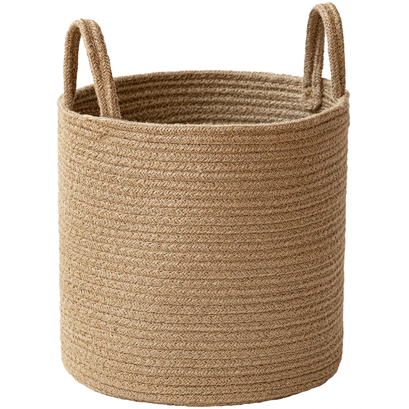 Chinese Braided woven jute laundry basket other storage baskets