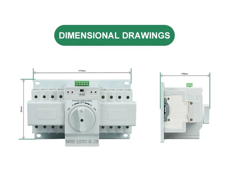 Automatic Transfer Switching(ATS) 4 Pole Change Over Switch AC 220V 400V