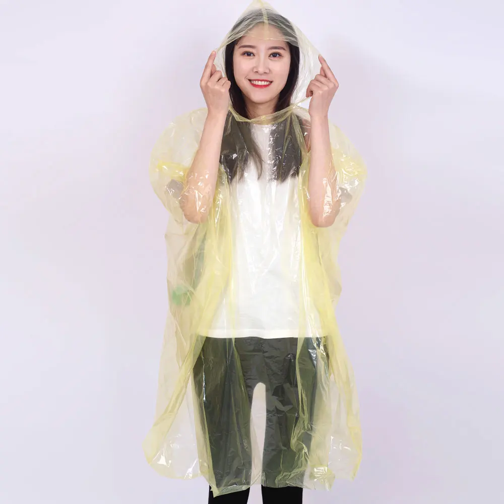 Оптовая продажа, дождевик, пончо, плащ, пластиковый дождевик желтого цвета для взрослых