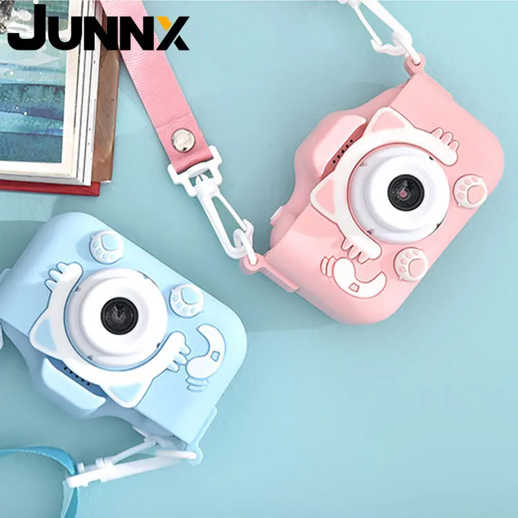 Детская цифровая мини-камера JUNNX, образовательный подарок для детей, милый мультяшный фотоаппарат, подарок на день рождения