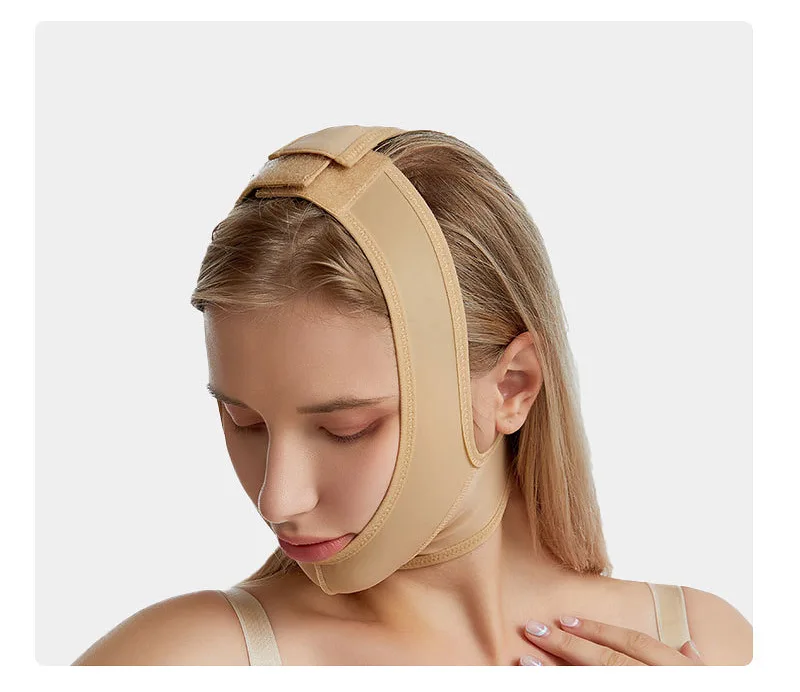 Post Surgical Chin Strap Bandage for Women Neck and Chin Compression Garment Wrap face Slimmer Jowl Tightening