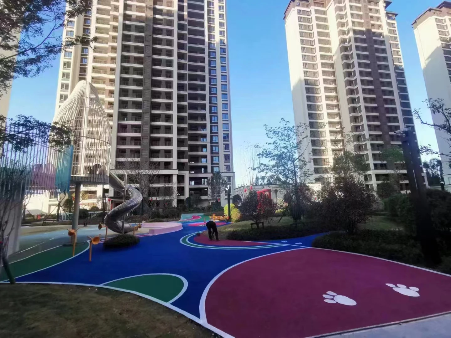 Pu Silicon And Acrylic Sport Floor Basketball Court Tennis Court Sport Volleyball Court Surface