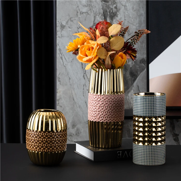 Nordic Minimalist Custom Creative Bud Porcelain Vase Hotel Ornaments Tabletop Decorative Ceramic Vases for