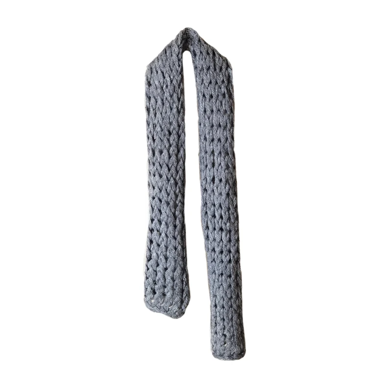 Outdoor keep warmer women scarf mohair blended yarn twist knitted winter scarf