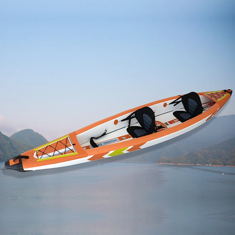 Inflatable Kayak Single Person Fishing Canoe with paddle and backpack