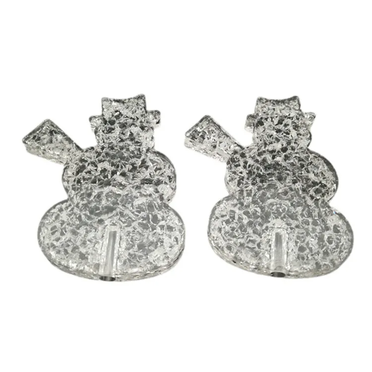 chumo transparent acrylic half hole snowman decorative accessories Cracked jack type Santa Claus LED lighting