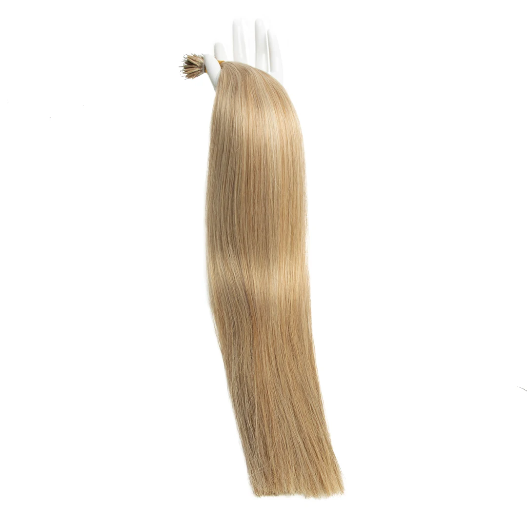 Hot sale natural brown nano ring hair extension strawberry blonde natural human hair nano tip extensions