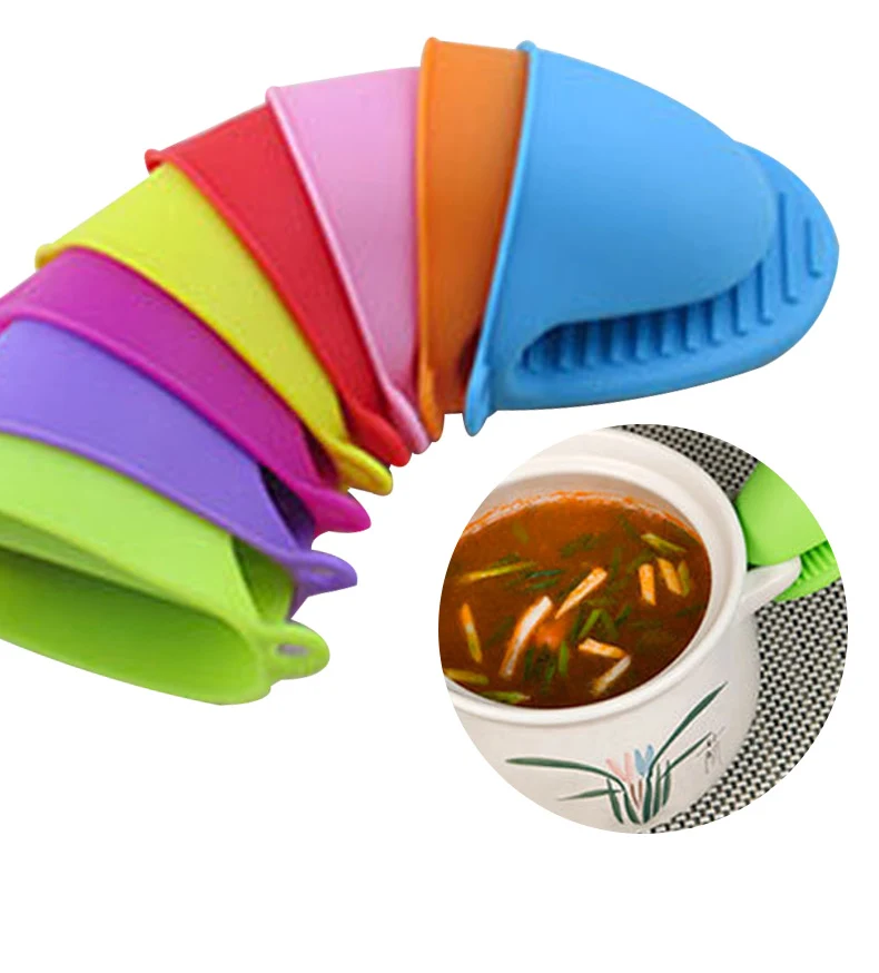 Нескользящие горшок держатель перчатки для микроволновой печи силиконовые рукавицы термостойкие