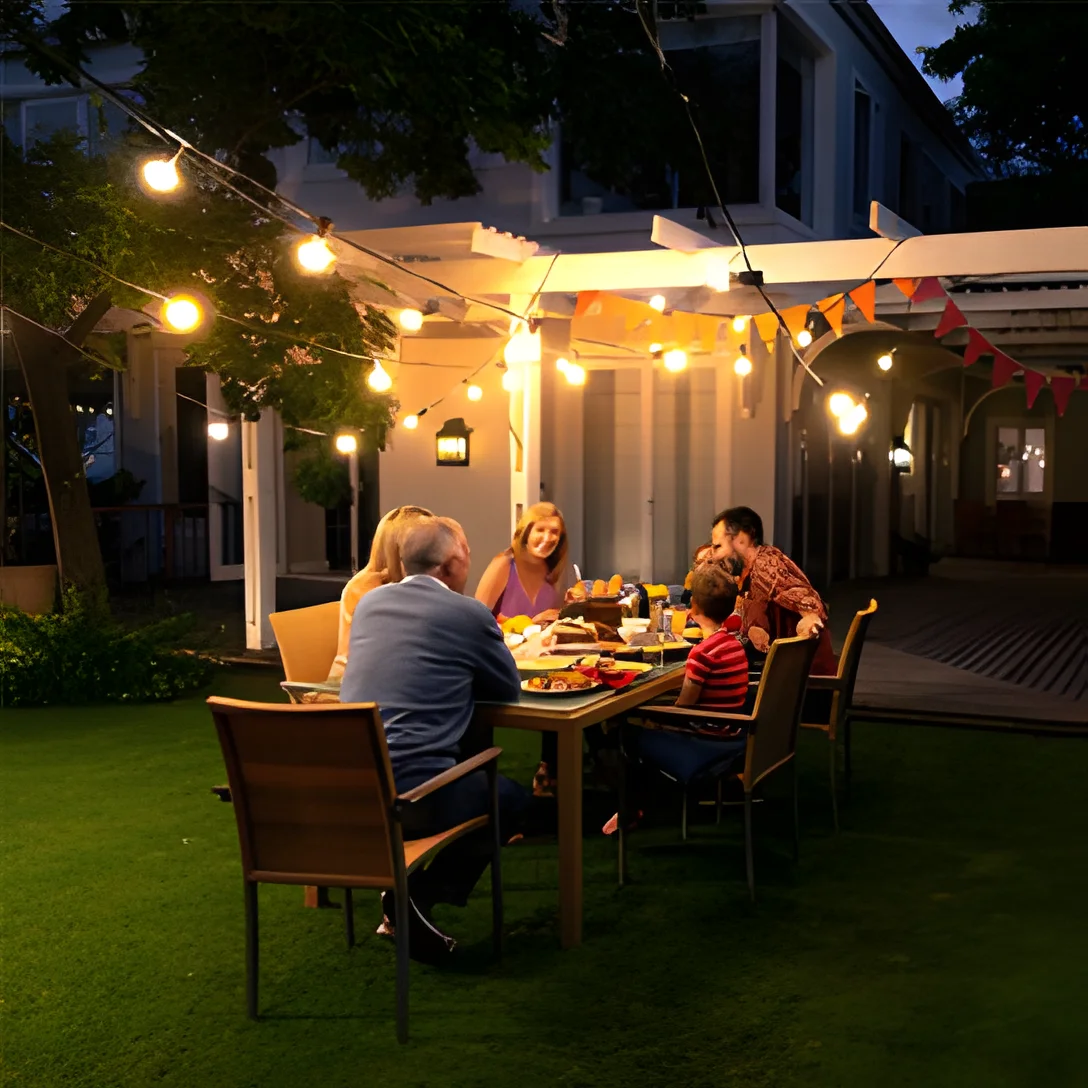 Warm White String Lights Outdoor Hanging led light chain for festivals 10 bulb LED light chain with filament