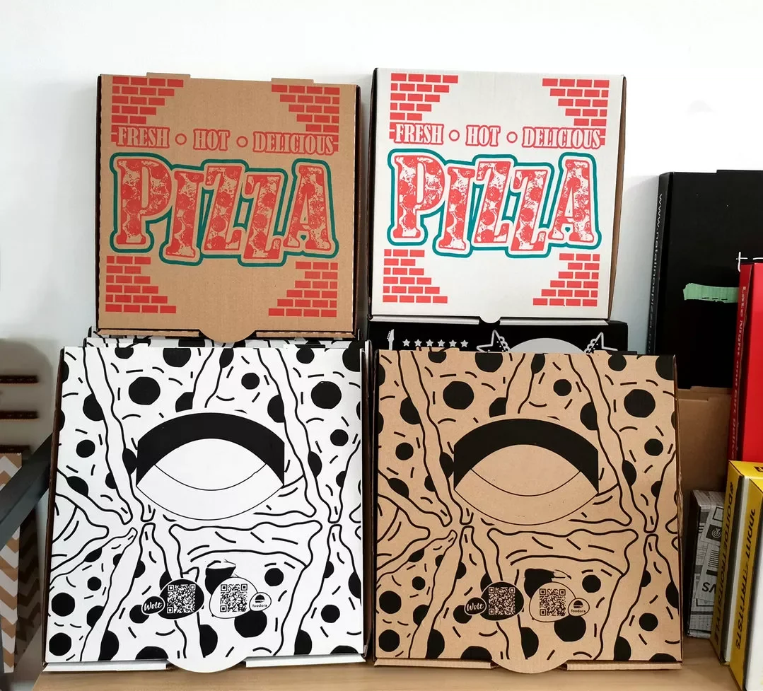 Food grade pizza boxes corrugated plain for sale with custom printing pizza boxes with logo