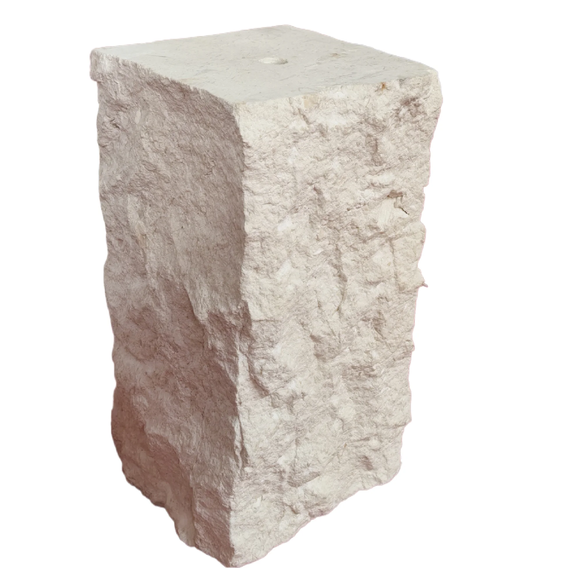 natural marble plinth moon white marble block  pedestal stand naturak split table