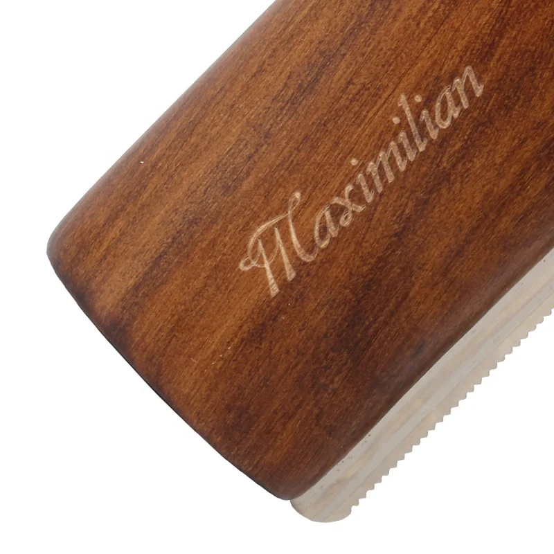 
Factory Wholesale Classical Style Upscale Wooden Handle Horse Deshedding Tool Horse Curry Comb 