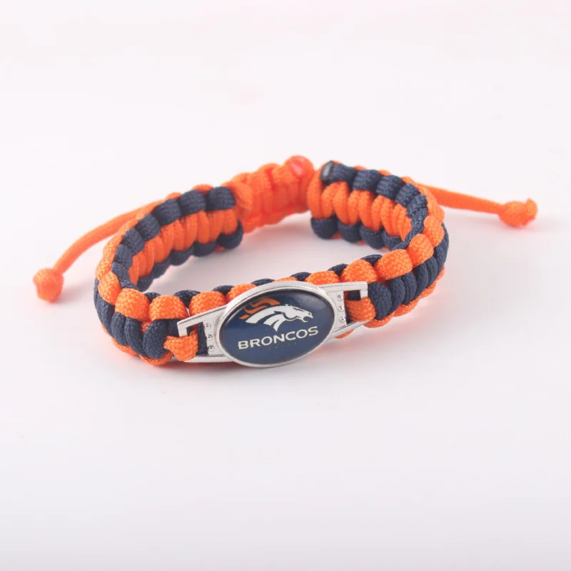 Custom Design Wholesale 32 Nfl Teams Adjustable Paracord Bracelets Usa Football Team Bills Bracelets