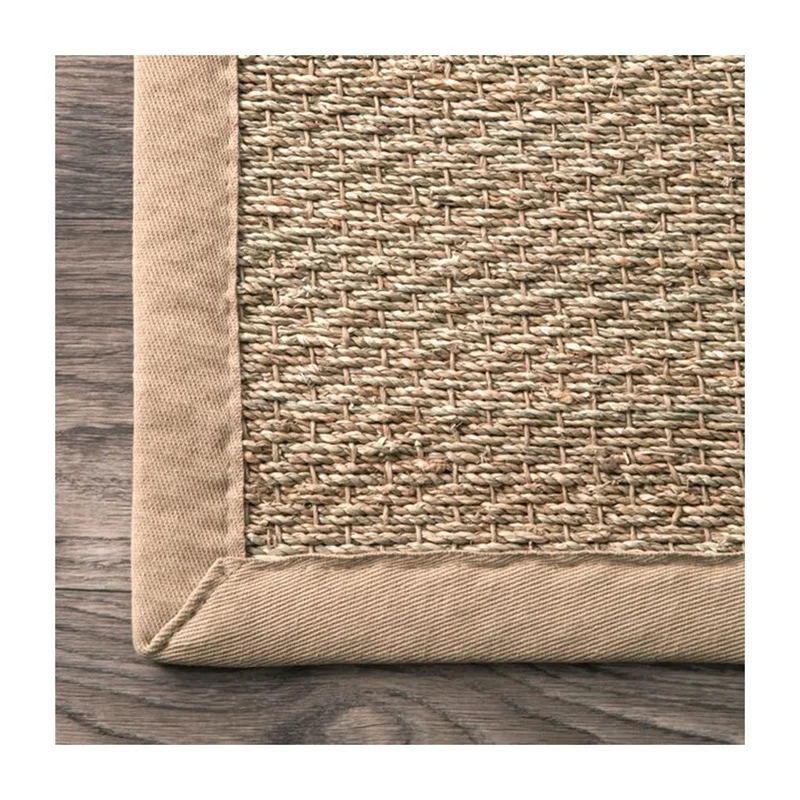 eco friendly natural fiber woven seagrass carpet rug floor mat home hotel resort living room bed room rug