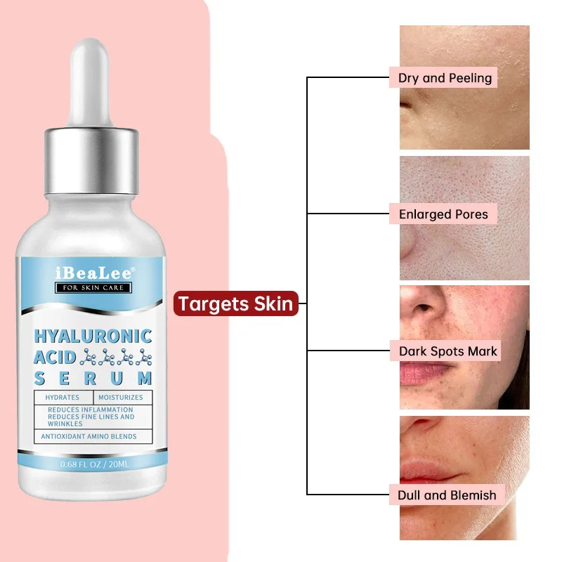 IBeaLee Hyaluronic Acid essence Original Solution Anti wrinkle Facial Moisturizing Shrinking Pores Brightening Skin Tone
