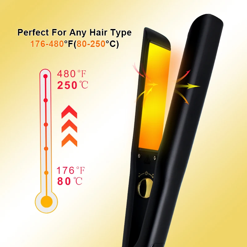 Высокотемпературный утюжок для волос с ЖК-дисплеем 250C/480F