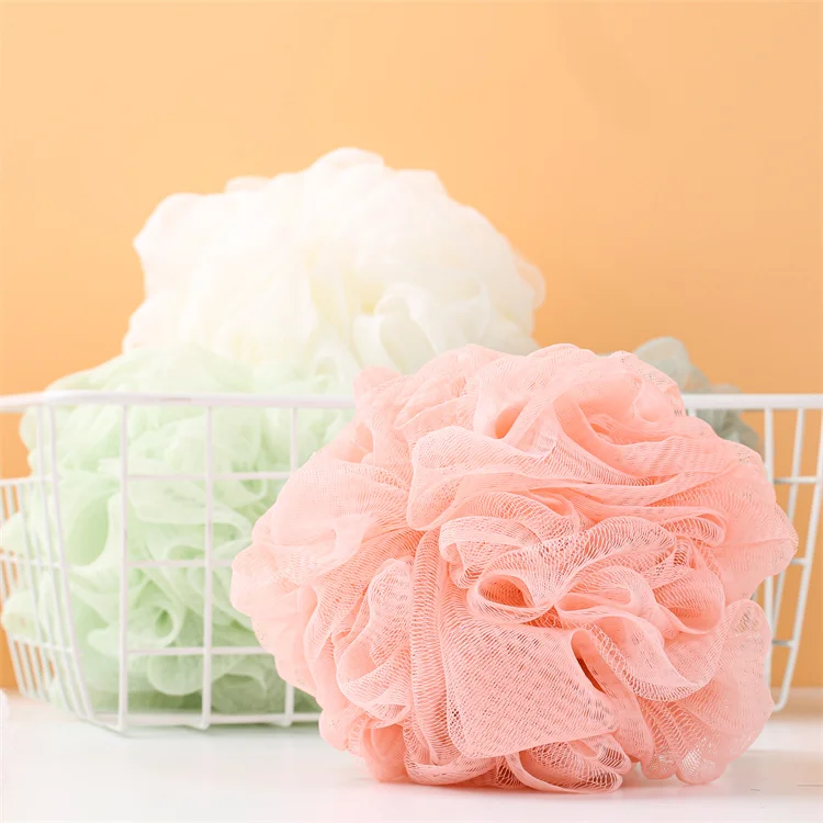 Hot Selling Bath Sponge Loofah Bath Shower Sponge White Loofah Ball Soft Body Scrubber Bathing Flowers Luffa Body Exfoliation